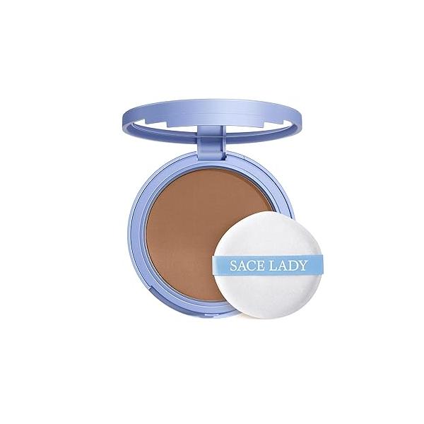 SACE LADY Face Powder Waterproof Sets Makeup, Controls Shine, Smooth Fine Lines for Flawless Lightweight Finish, Long Lasting Matte Compact Setting Cosmetics Cruelty-free, 0.35oz (#02)