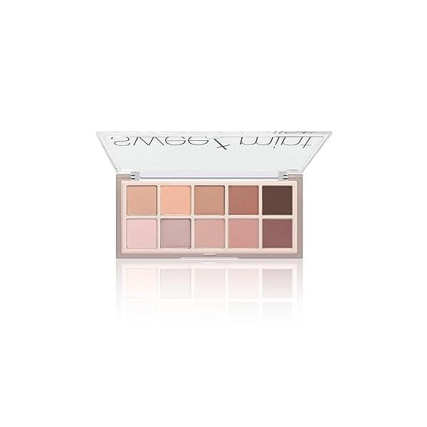 Go Ho 10 Colors Eyeshadow Palette,All Matte Palette for Older Women,Highly Pigmented Blendable Shades,Neutral Eye Shadow Makeup,Waterproof Cool-tone Grey Brown Eyeshadow,04