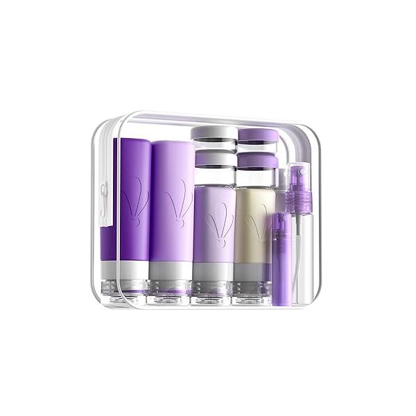 INSFIT Travel Bottles for Toiletries, 17 Pack Size Leakproof Silicone Set, TSA Approved Accessories Women, Beach Vacation Cruise Ship Essentials