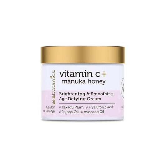 Era Organics Advanced Vitamin C Face Cream - Brightening and Nourishing with Jojoba Oil, Kakadu Plum for Fine Lines, Wrinkles