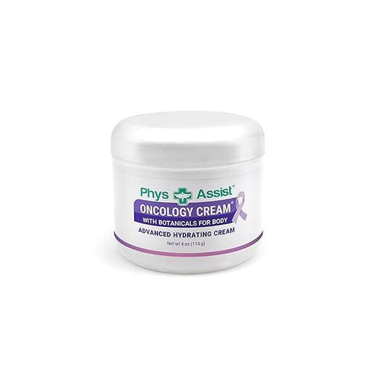 PhysAssist - Oncology Body Cream with Botanicals, 4 oz. Soothing and Hydrating to Stressed Skin. Made Oils of Lavender, Calendula, Peppermint. Non-Irritant, Clinically Tested.