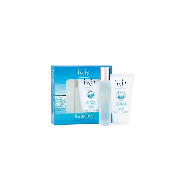 Inis the Energy of Sea Cologne & Body Lotion Sampler Set - Travel Size Toiletries for Women and Men Unisex Ocean Fresh Fragrance