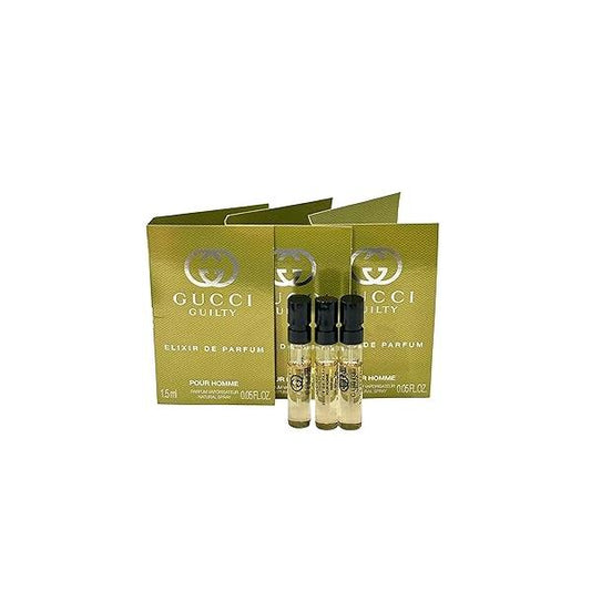 Gucci GUILTY MEN Elixir Sample Perfume 1.5 ml / 0.05 oz - set of 3 spray samples