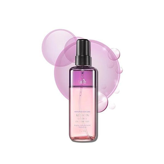 LA'DOR Keratin Hydrating Anti-Frizz Oil Water Perfume Heat Protectant Hair Mist - Leave-In Treatment Spray for Dry Damaged Korean Haircare LADOR Fig Tea