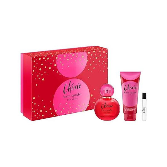 kate spade new york Cherie 3 Piece Eau de Parfum Gift Set (Eau Spray, Perfumed Body Lotion, Travel Spray)