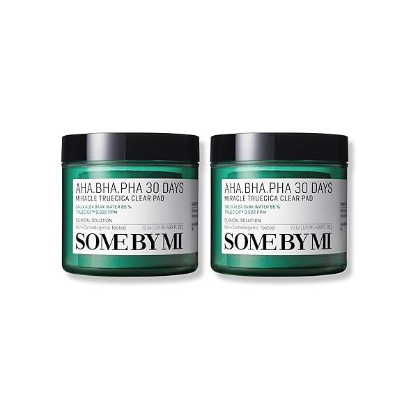 SOME BY MI AHA BHA PHA 30 Days Miracle Truecica Clear Pad - 70 Pads Korean Exfoliating Centella Face Toner Gently Clears Impurities, Refines Pores & Smooths Skin Texture Care