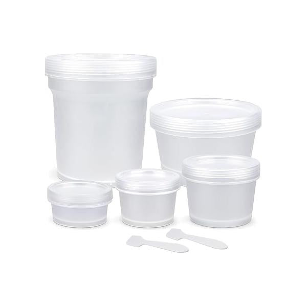 Cosywell Plastic Cream Jars 3.4oz/100ml Empty Cosmetic Pot 4 Pieces Refillable Travel Containers for Toiletries TSA Approved Leak-proof Size Accessories with Lids（Pink）