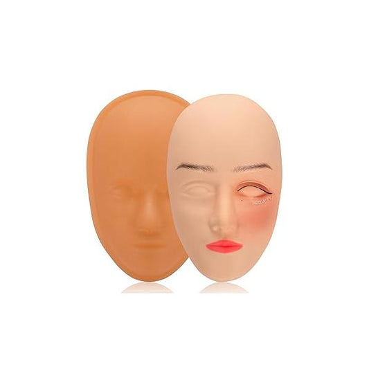 Tattoo Practice Skin Head, ATOMUS Facial Training Support Base, Soft Rubber Fake for Permanent Makeup Microblading Eyebrow Lip Eyeliner Tattooing