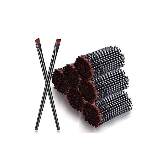 300 Pcs Disposable Eye Brow Brush Multifunction Eyebrow Cosmetic Brushes for Eyebrows Portable Angled Professional Tint Esthetician Supplies Bulk(Black)