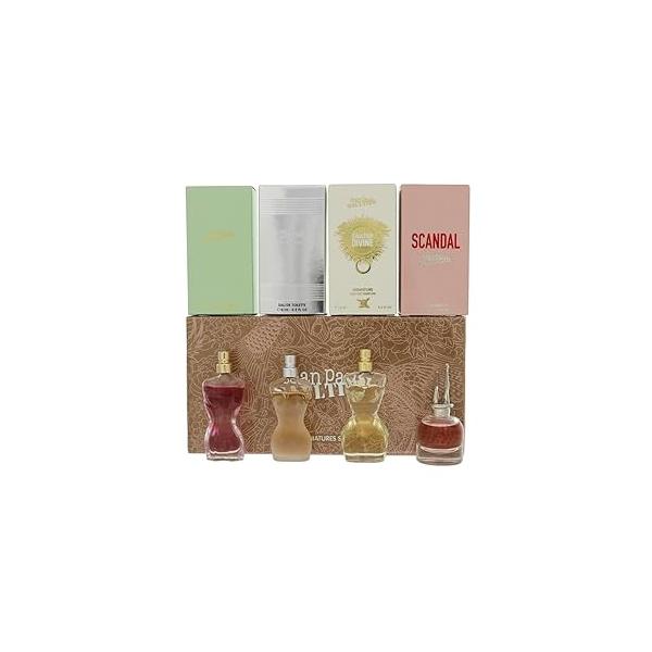 Jean Paul Gaultier 4-Piece Miniature Set for Women, (La Belle, Scandal, Classique, Divine)