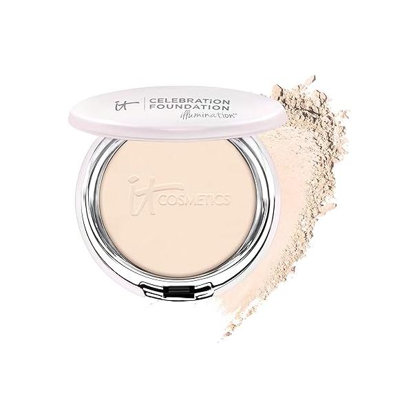 IT Cosmetics Celebration Foundation Illumination - Full-Coverage, Anti-Aging Powder Blurs Pores, Wrinkles & Imperfections 0.3 oz