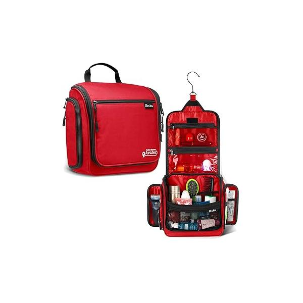 Travel Toiletry Bag for Men and Women - Large Hanging Organizer Waterproof Hygiene with Metal XXL Swivel Hook, YKK Zippers 19 Compartments Toiletries, Makeup, Cosmetics