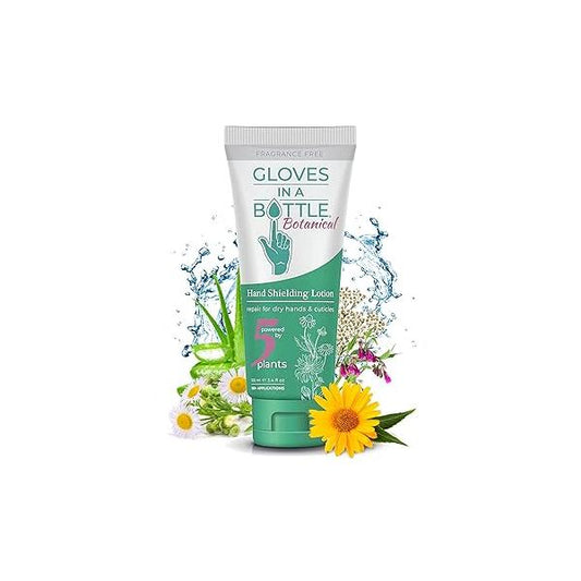 Gloves In A Bottle Psoriasis Eczema Relief Hand Lotion Travel Size - Shielding for Women, Men, 6 months old or older babies Cracked Hands Repair Cream 3.4 oz