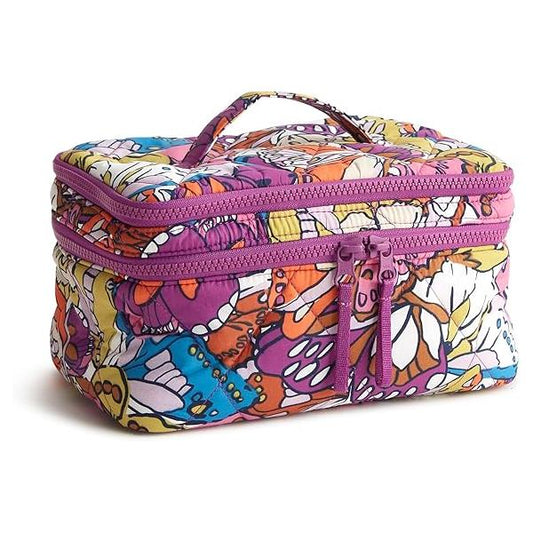 Vera Bradley Women's Brush Up Cosmetic Case, Nylon Makeup Bag