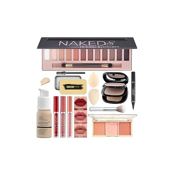 All in One Makeup Kit for Women Full Kit, Basic Cosmetics Beginner & Professionals, Eye Set Tween Girl, Make Up Kits Teenagers, Gift Girls, Teens(16-Sloth)