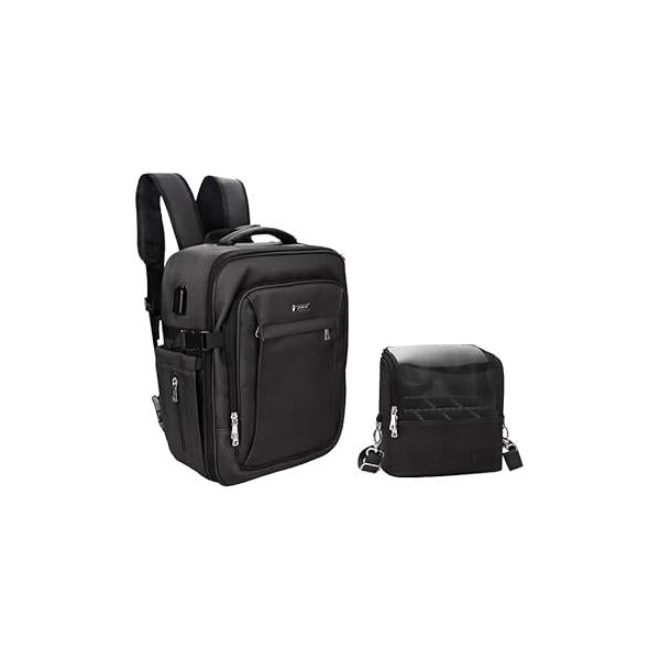 Relavel Makeup Backpack, Professional Case Extra Large Travel Train Bag for Women Cosmetic Organizer, Brush Storage Holder, Artist Kit, with Adjustable High Dividers