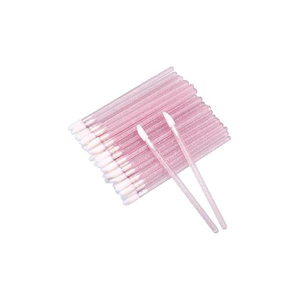 G2PLUS 100PCS Lip Gloss Applicators, Disposable Brushes Applicators Lipstick Wands Applicator Perfect Makeup Tool Kits (Nylon Black)