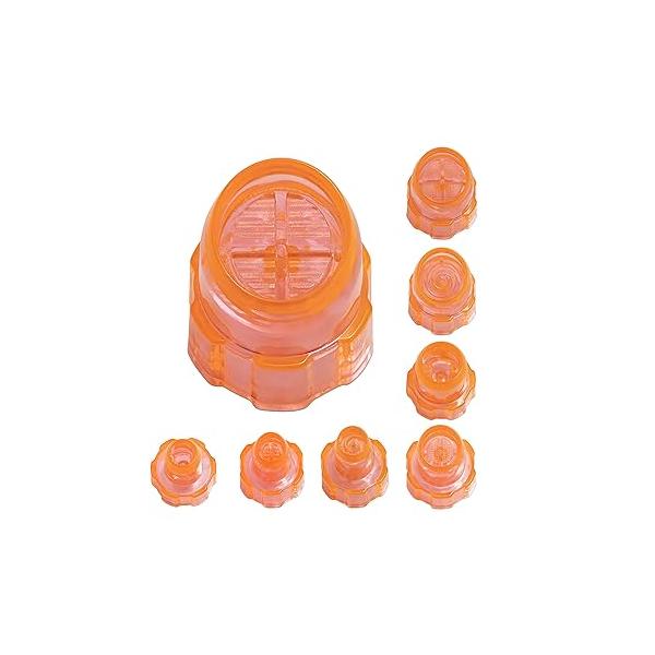 Elitzia Plastic Hydro Dermabrasion Microderma Heads Facial Aqua Peel Tips Water Peeling Caps Care Skin Cleaning Tool Beauty Machine Replacement Spare Parts 8pcs Per Set （Capri Blue）