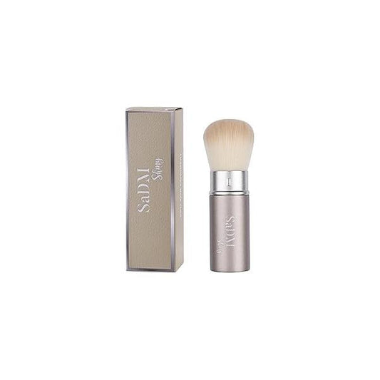 Retractable Kabuki Makeup Brush - Blender for Powder, Cream, Liquid Foundation, Sunscreen, Blush Blending & Bronzer Professional Make Up Full Face Vegan Cruelty Free