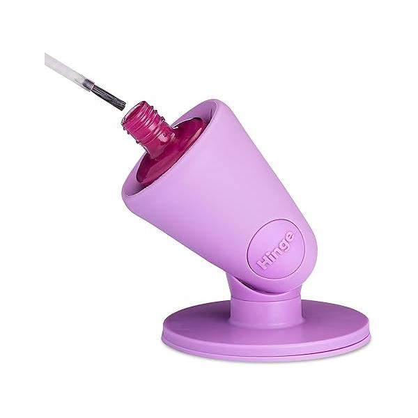 tweexy Hinge Untippable Nail Polish Bottle Holder | Anti-Spill Stand, Tilted, IntelliStick Airlock Suction Fingernail Painting, Art Tools Accessories (Unicorn)