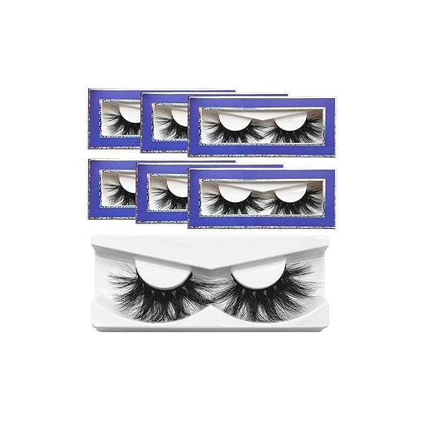 Mink Lashes 25mm Fluffy Yasnai Eyelashes Real 5 Pairs Pack 9D Dramatic Long 25 mml EyeLashes Wholesale