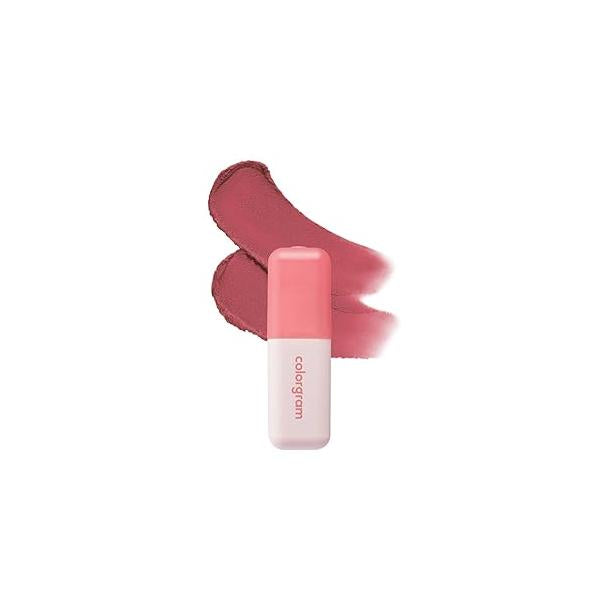 COLORGRAM NUDE BLUR TINT 02 CHARMING PINK | Soft Velvet Matte Lip Stain & Cheek Tint Lightweight Blurring for a Smooth Airbrushed Finish 24H Hydration, Long-Lasting Non-Sticky Formula