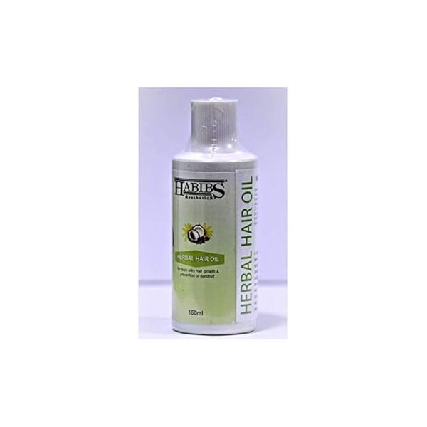 Habibs Herbal Hair oil For Strong, Long and Thick hair Nourishes Scalp Controls Fall, Strengthens & Promotes Growth Paraben Silicone-Free Suitable All Types 160 ML Pack of 1