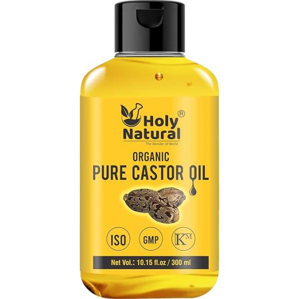 Organic Pure Castor Oil (10.15 floz/300 ml) USDA Certified Cold-Pressed, 100% Pure, No GMO, Heat treatment, Hexane Free Moisturizing & Healing, For Dry Skin,Hair Growth, Massage, Lash Growth