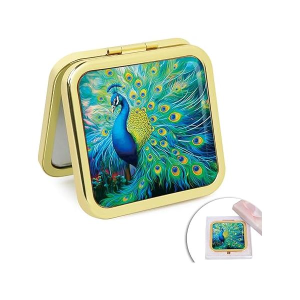 Magnifying Compact Cosmetic Mirror 2.8 Inch Square Handheld Travel Pocket Makeup