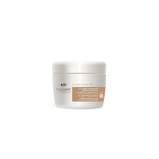 Lisap Hair Mask Top Care Repair Elixir Care, Hydrating Deep Conditioning for Damaged or Color Treated Hair, Shea Butter & Argan Oil, Paraben, Colorant Sulfate Free, 16.91 fl oz