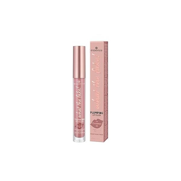essence | What the Fake! Extreme Plumping Lip Filler (02 Ice Baby) Glossy, Non-Sticky Finish with Peppermint Oil, Hyaluronic Acid, & Vitamin E Vegan Cruelty Free