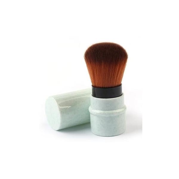 Retractable Kabuki Brushes Powder & Foundation Brush Blush Concealer Face Blender - Pink