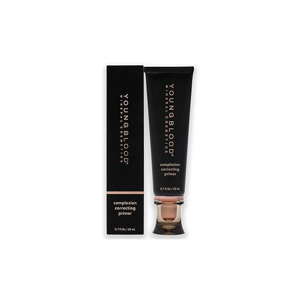 Youngblood Clean Luxury Cosmetics CC Perfecting Primer, Bare | Tinted Primer Natural Mineral Moisturizing Color Corrector| Cruelty-Free, Paraben-Free, Vegan
