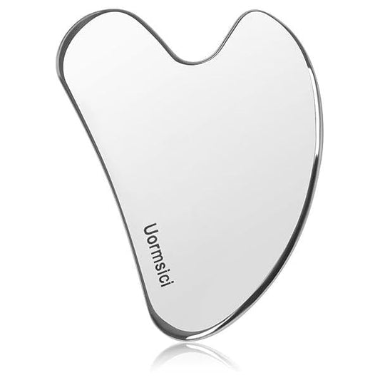 Metal Gua Sha Facial Tools, 100% 304 Stainless Steel Guasha Tool for Face, Premium Set Body, Stone Tighten Skin