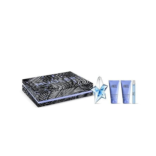 Mugler Angel Eau de Parfum - Women's Perfume Gift Set Ambery & Woody Fragrance, 1.6 Fl Oz, Oz Lotion, Shower Gel, 0.33 Travel Size