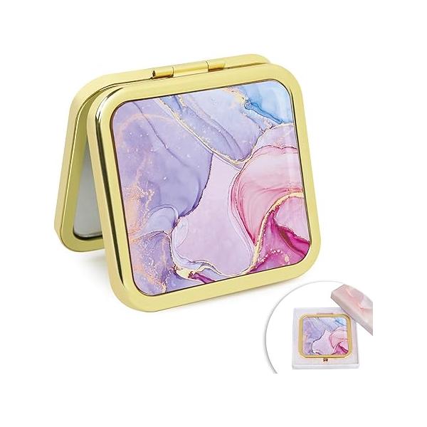 Magnifying Compact Cosmetic Mirror 2.8 Inch Square Handheld Travel Pocket Makeup