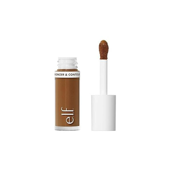 e.l.f. Camo Liquid Bronzer & Contour, Silky Highly Pigmented Formula, Creates a Long-Lasting Bronzed Glow Natural Look, Vegan Cruelty-Free, 3 Light