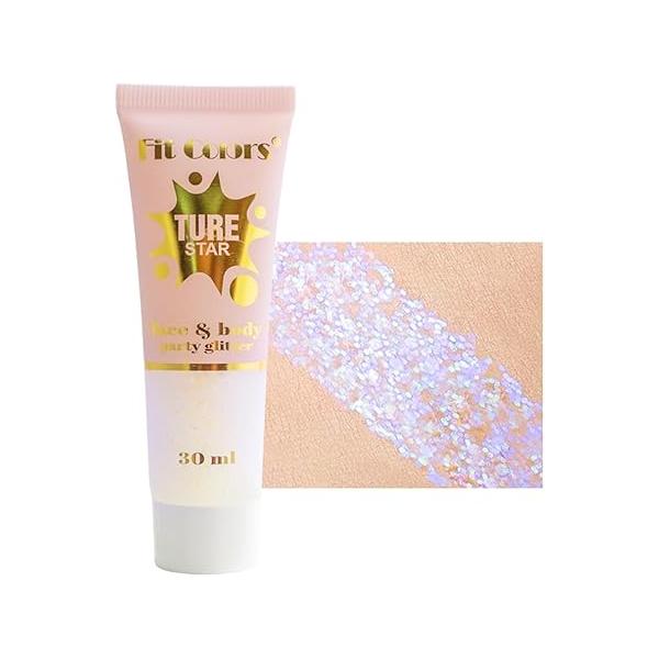 GL-Turelifes Holographic Body Glitter, Chameleon Face Glitter Mermaid Liquid Eyeshadow Fine for Body, Face, Hair, Halloween Wedding Festival Sparkling 1.06oz (#05 Green)