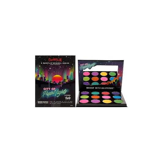 Rude Cosmetics City of Pastel Lights - 12 Pigment and Eyeshadow Palette Eye Shadow Women 0.41 oz