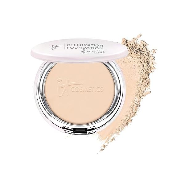 IT Cosmetics Celebration Foundation Illumination - Full-Coverage, Anti-Aging Powder Blurs Pores, Wrinkles & Imperfections 0.3 oz