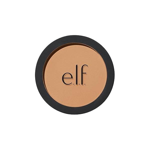 e.l.f. Primer-infused Bronzer, Long-Wear, Matte, Bold, Lightweight, Blends Easily, Contours Cheeks, Forever Sun Kissed, All-Day Wear, 0.35 Oz