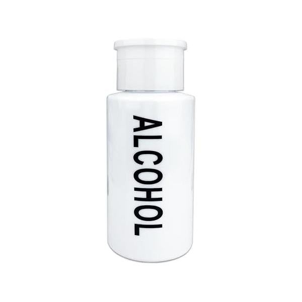 9oz Gray with Word Imprint Push Down Pump Dispenser Empty Refillerable Bottle Flip Top Cap - for Nail Polish, Travel, Cosmetics Packaging