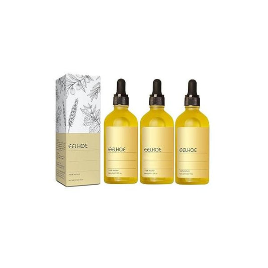 180 ML EELHOE Hair Growth Oil, Veganic Natural Rosemary Oil for Dry Damaged and Thin Hair. (3Pcs)
