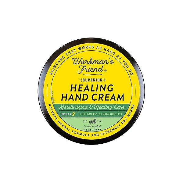 WORKMAN'S FRIEND Superior Healing Hand Cream - Intense Moisturizer Heals Extremely Dry & Cracked Skin 2.5 ounce