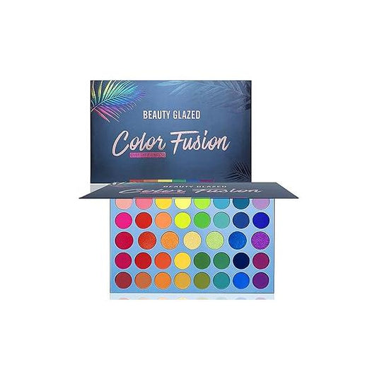 Color Fusion Eyeshadow Palette Highly Pigmented 39 Shades Pink Purple Matte and Shimmers Makeup Palette, Blendable Waterproof Eye Shadow, No Flaking, Little Fall Out, Stay Long, Hard Smudge, Cruelty-