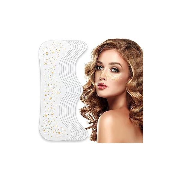 Makeup Patches - Gold Glitter Freckles Face Tattoo Sparkle Freckle for Women & Girls | Cosmetic