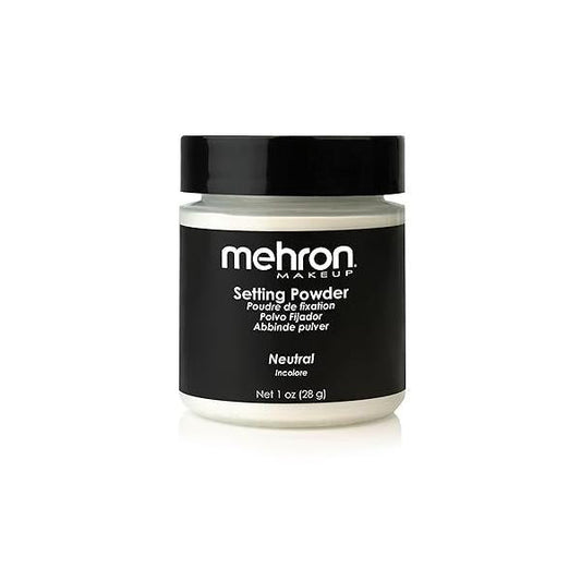 Mehron Makeup Setting Powder | Loose Perfect for Halloween 1 oz (28 g) (Neutral)