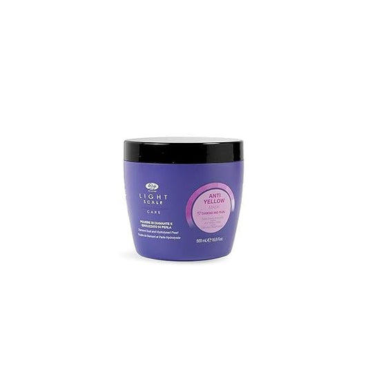 Lisap Purple Hair Mask, Light Scale Care Anti Yellow Toner for Blondes, Toning Blonde, White, Silver & Highlights, Nourishing Hydrating Neutralizes Brassy Tones, 16.9 fl oz