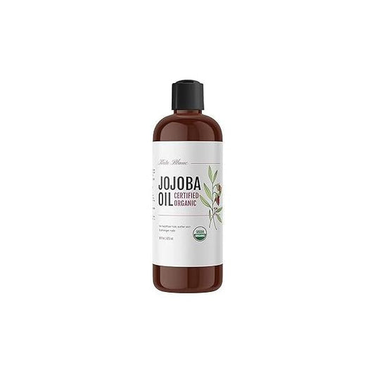 Kate Blanc Cosmetics Jojoba Oil for Hair, Face & Skin. Gua Sha Massage Dermaplaning (16oz, Organic, 100% Pure, Natural)