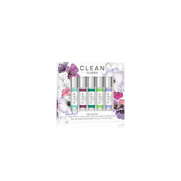 CLEAN CLASSIC Fragrance Discovery Gift Set, Travel Mini Size, Layerable Perfume for Everyday Wear, Long Lasting, Vegan, Phthalate-Free & Paraben-Free